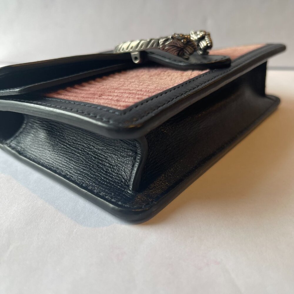 Gucci Dionysus Mini Pink Corduroy and Leather Shoulder/Crossbody Bag - Preowned - Picture 15 of 16